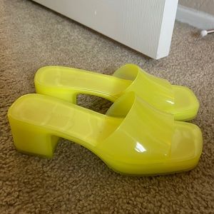 Steve Madden yellow heel sandals